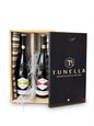 Confezione Regalo in Legno "Tunella" con Chardonnay e Refosco