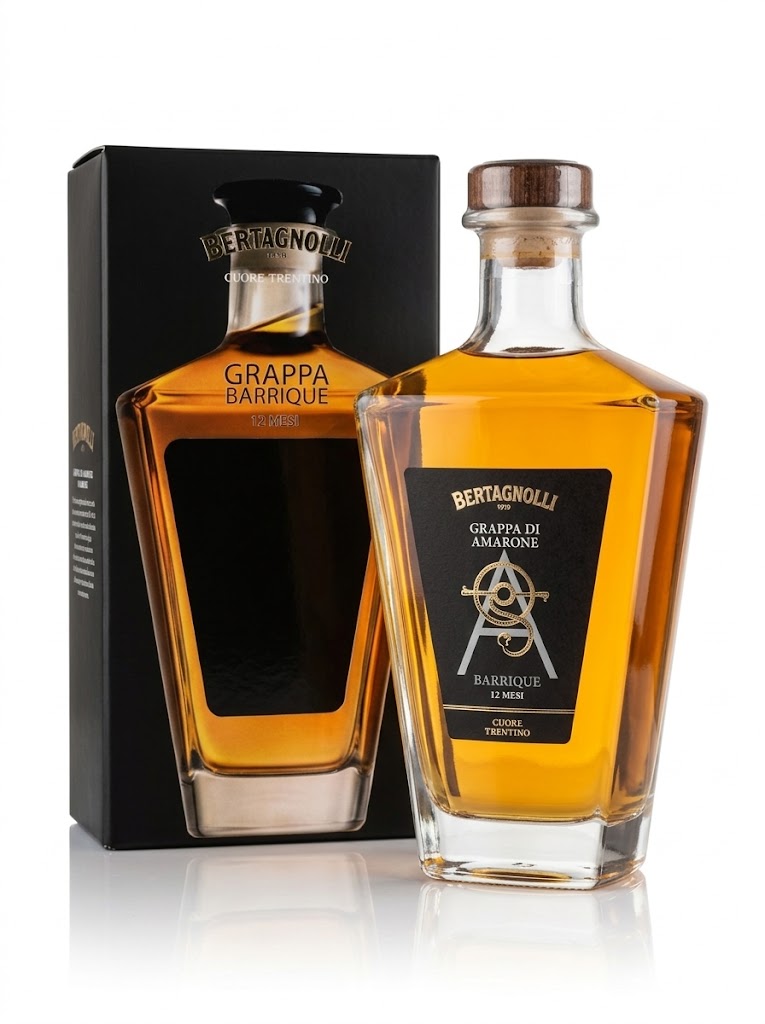Grappa di Amarone Barrique 12 mesi Bertagnolli con astuccio